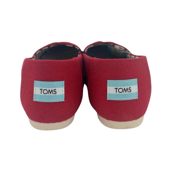 Toms Women's Canvas Loafer | Red | Classic Design | Size 7 **NEW - Picture 4 of 5